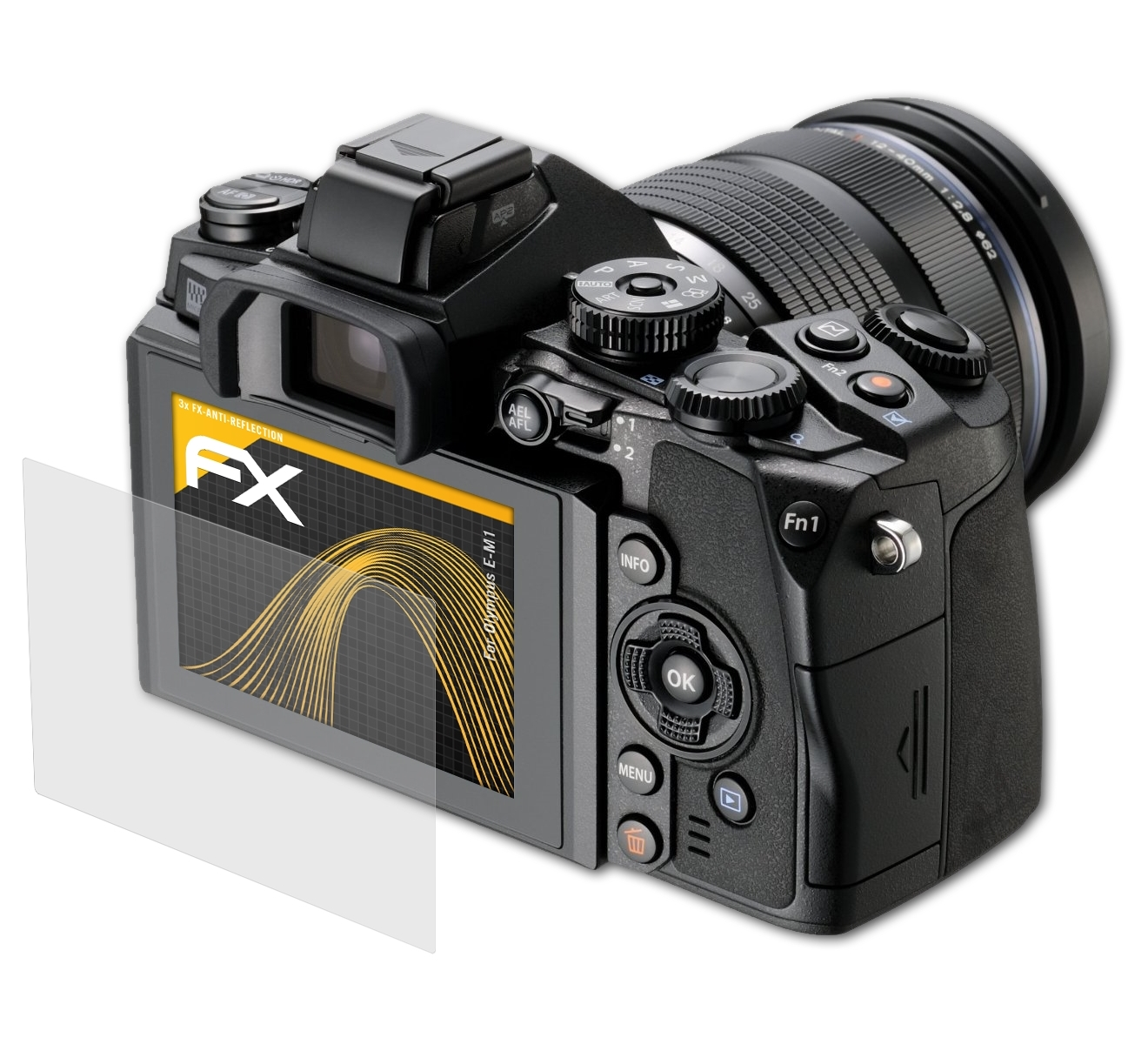 E-M1) FX-Antireflex 3x Olympus ATFOLIX Displayschutz(für