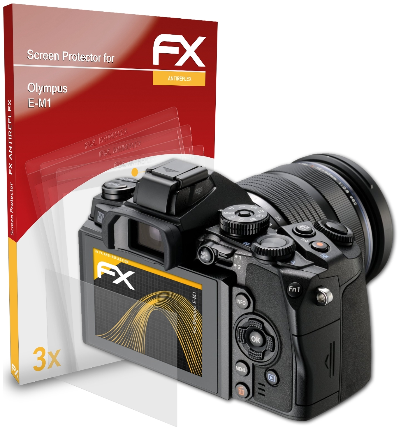ATFOLIX 3x FX-Antireflex Olympus E-M1) Displayschutz(für