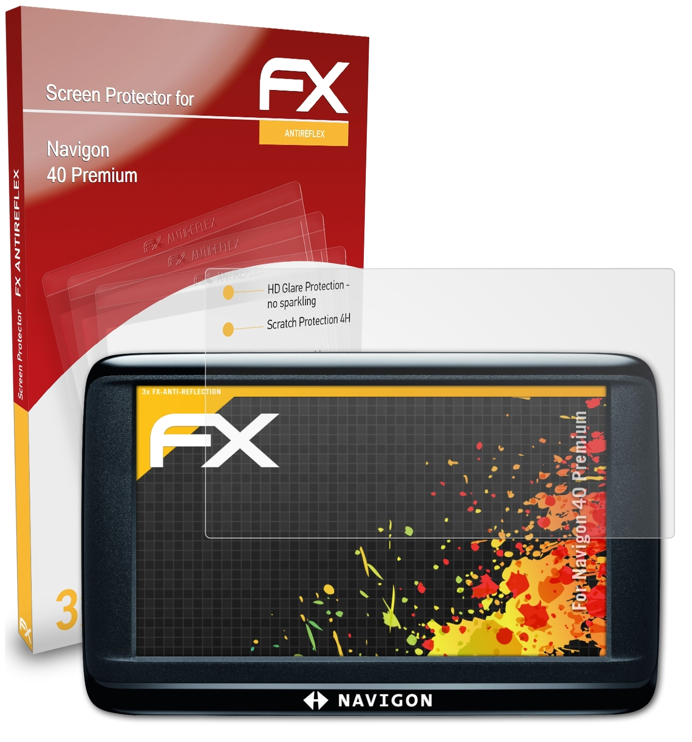 Navigon Premium) 3x 40 Displayschutz(für ATFOLIX FX-Antireflex