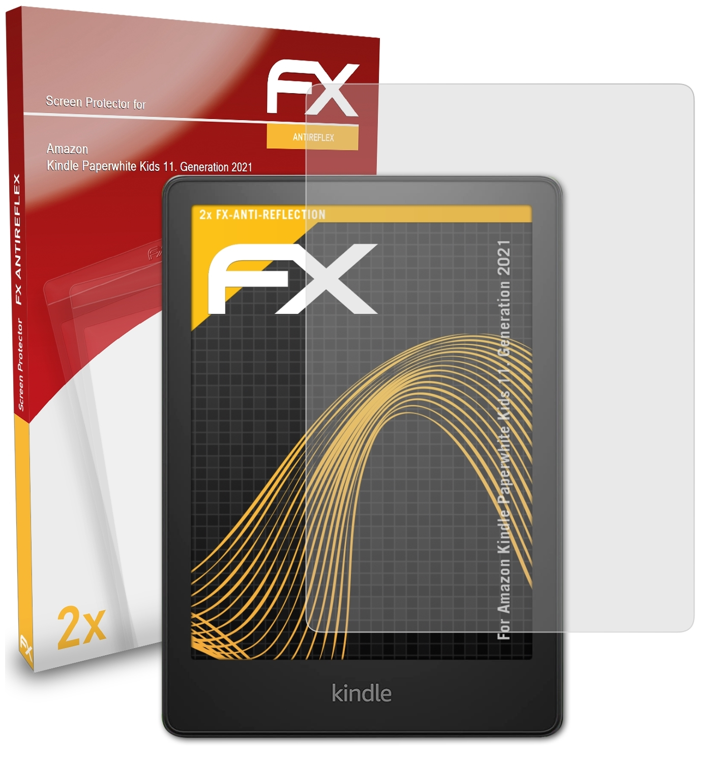 2x Amazon Kindle Kids ATFOLIX Paperwhite Generation FX-Antireflex 2021)) Displayschutz(für (11.