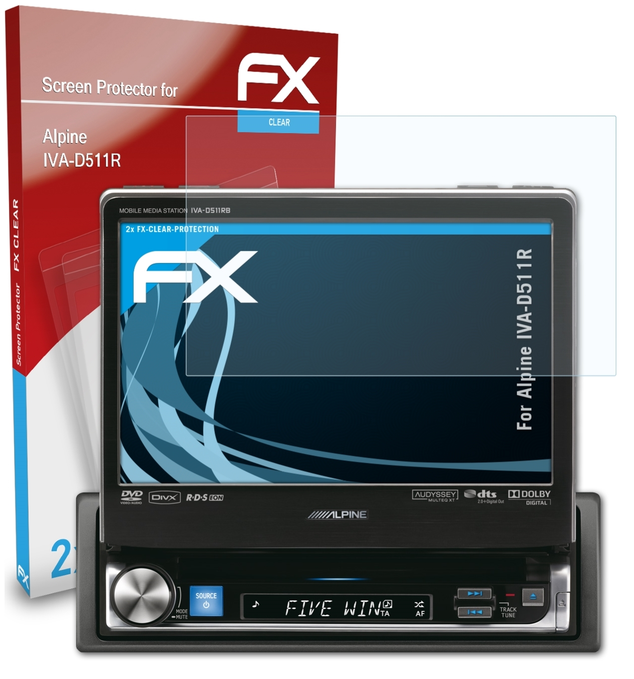 FX-Clear Displayschutz(für 2x IVA-D511R) ATFOLIX Alpine