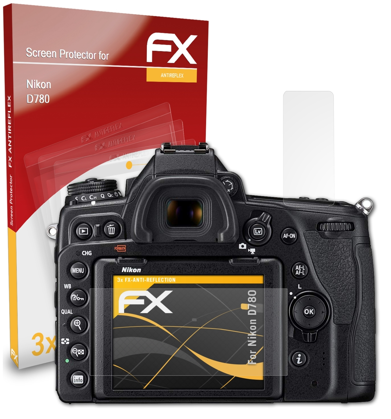 FX-Antireflex Displayschutz(für D780) 3x ATFOLIX Nikon