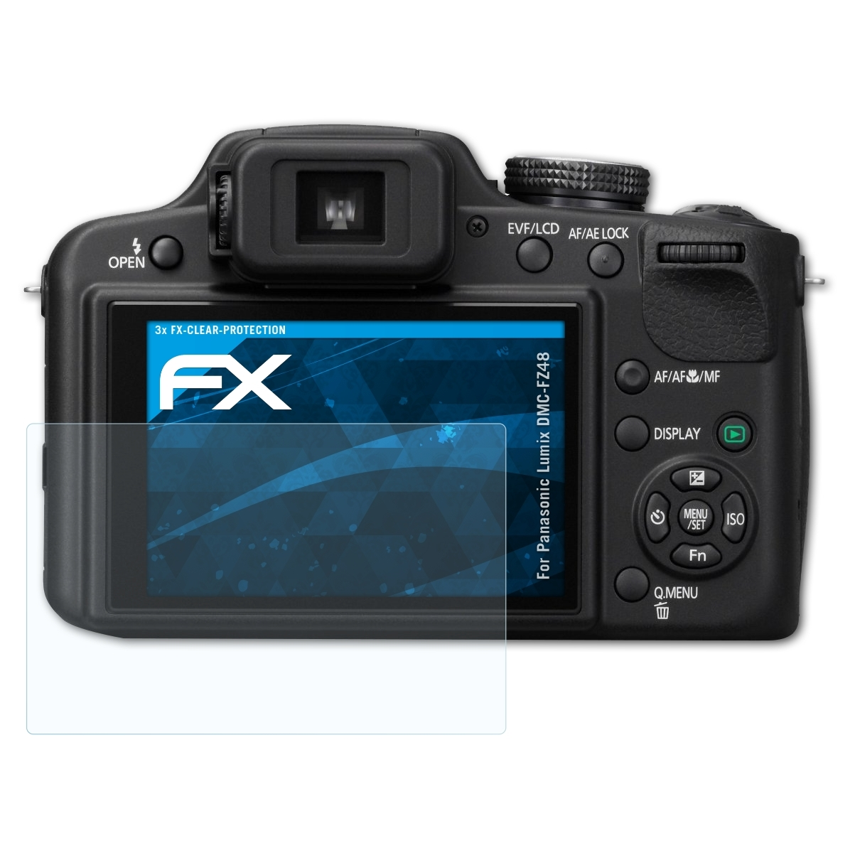 FX-Clear Panasonic DMC-FZ48) 3x ATFOLIX Displayschutz(für Lumix
