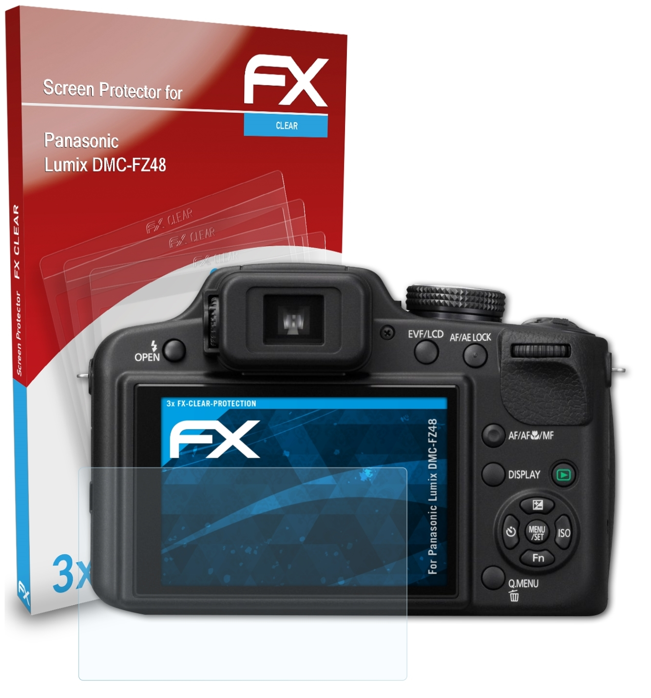 Displayschutz(für ATFOLIX Panasonic DMC-FZ48) FX-Clear 3x Lumix