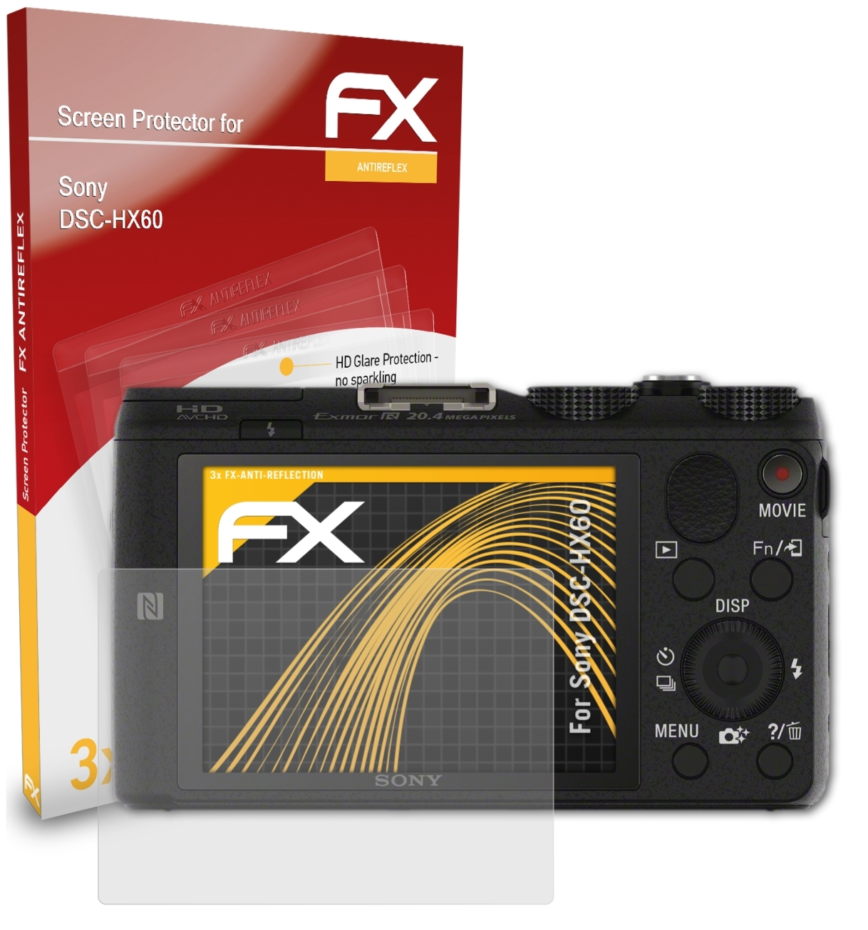 ATFOLIX 3x FX-Antireflex Sony DSC-HX60) Displayschutz(für