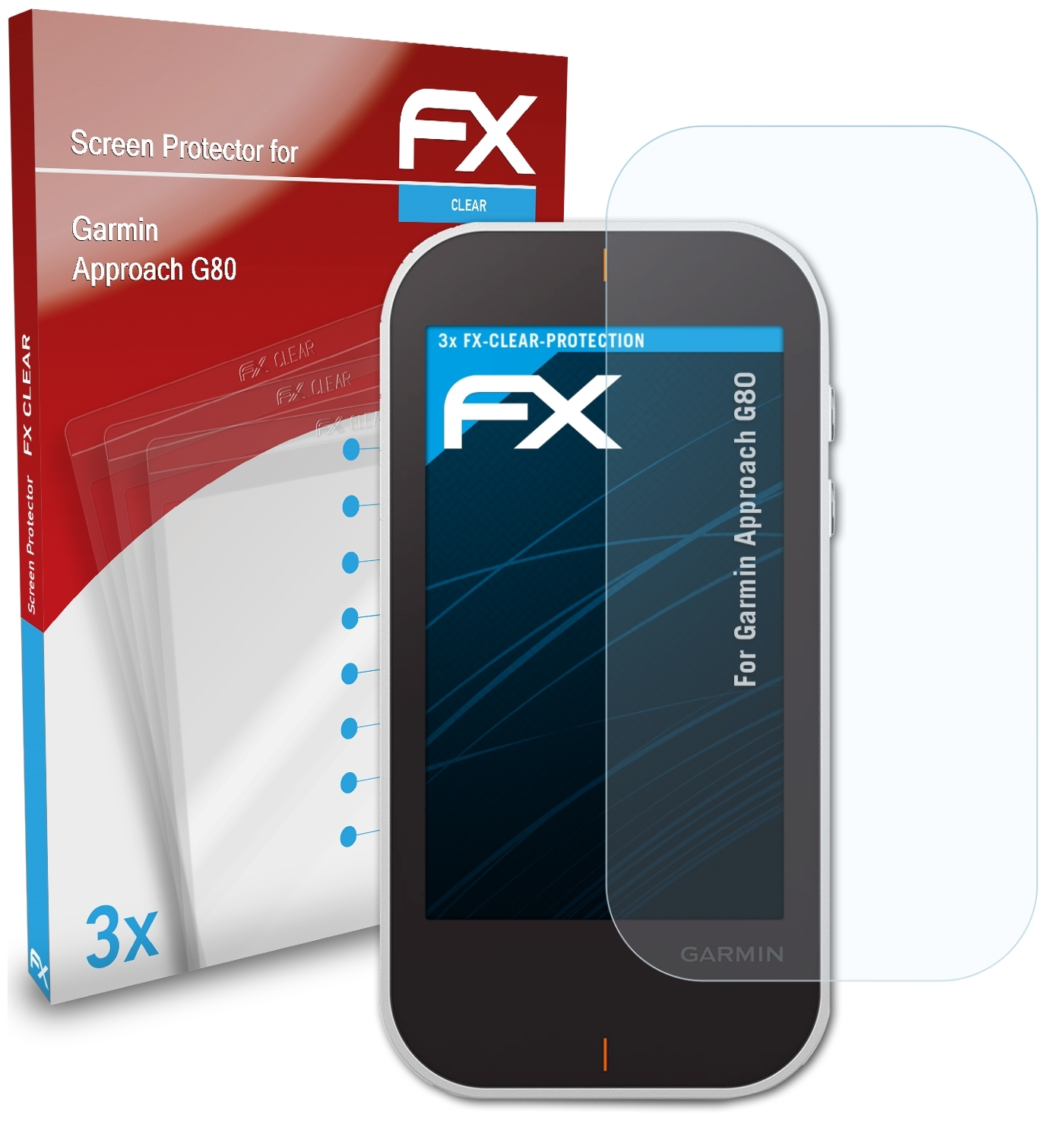 Displayschutz(für G80) 3x Garmin FX-Clear ATFOLIX Approach