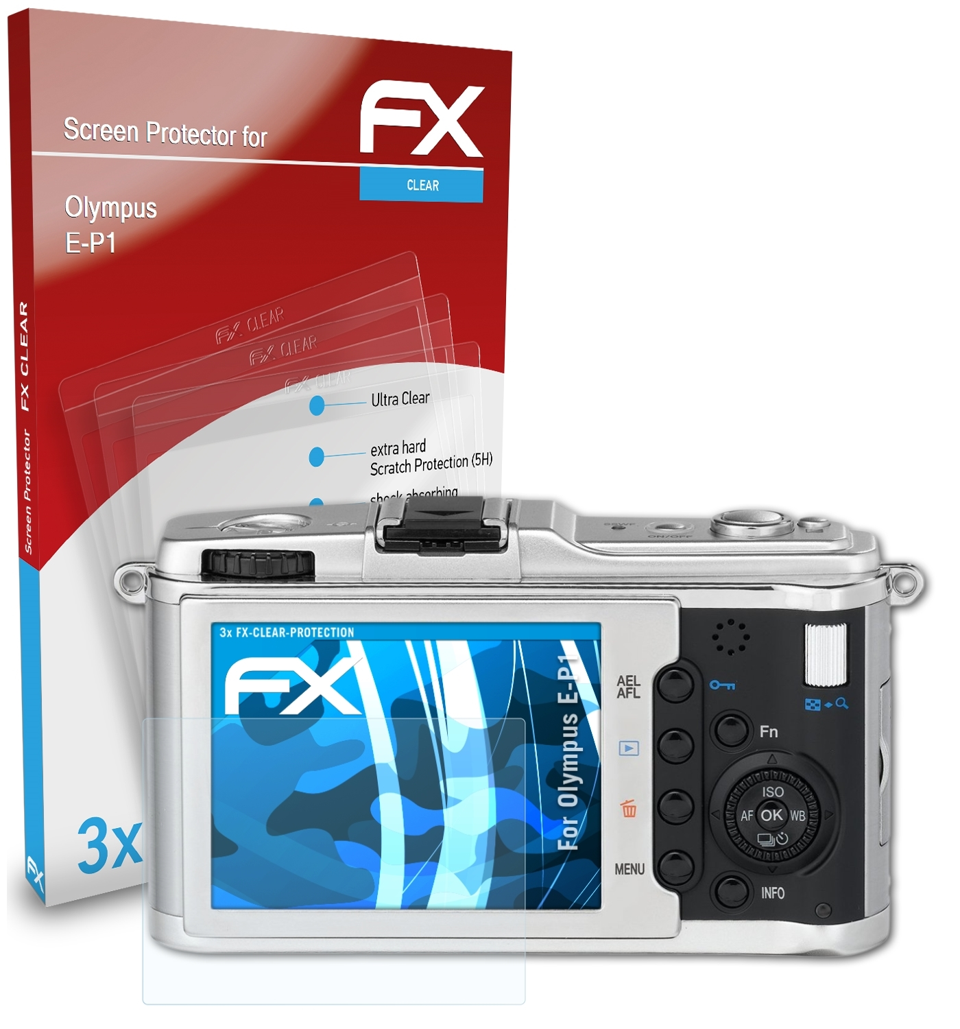 ATFOLIX 3x FX-Clear Displayschutz(für Olympus E-P1)