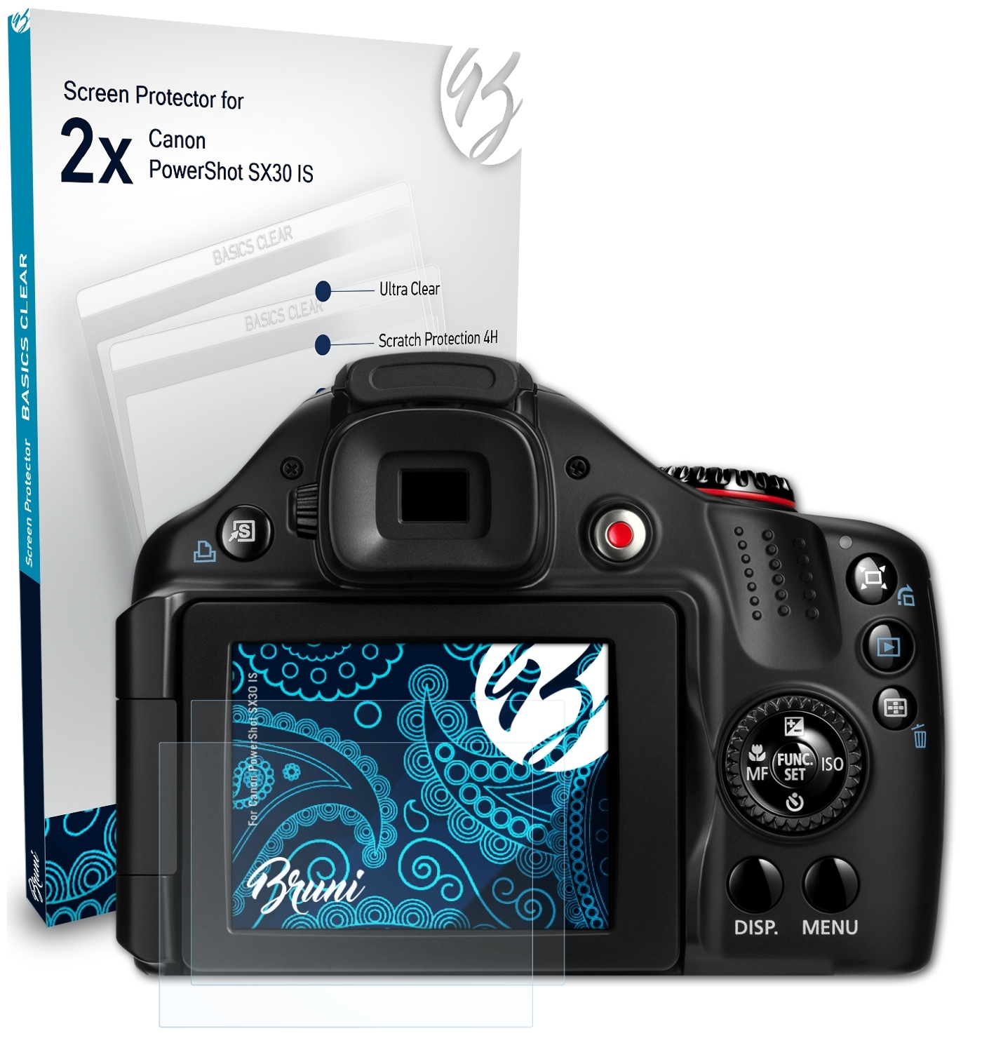 IS) PowerShot 2x BRUNI Canon Basics-Clear Schutzfolie(für SX30