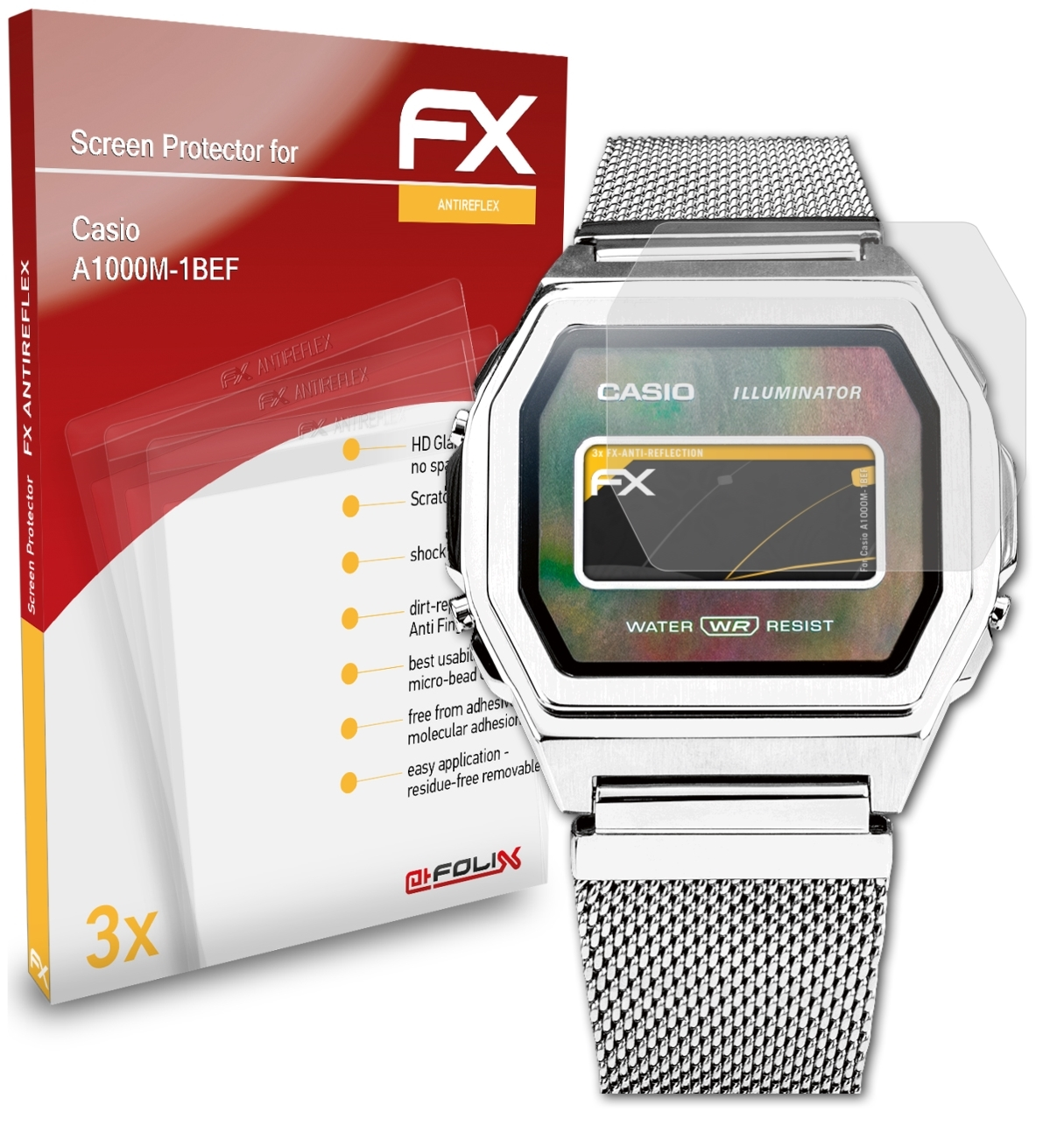 A1000M-1BEF) ATFOLIX Displayschutz(für 3x Casio FX-Antireflex