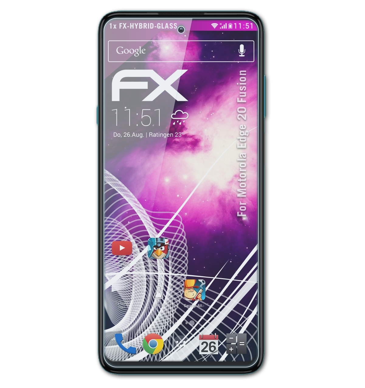 ATFOLIX Edge 20 Motorola Fusion) Schutzglas(für FX-Hybrid-Glass