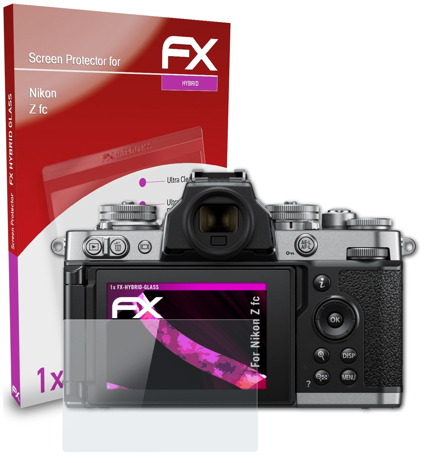 Z FX-Hybrid-Glass Nikon fc) ATFOLIX Schutzglas(für