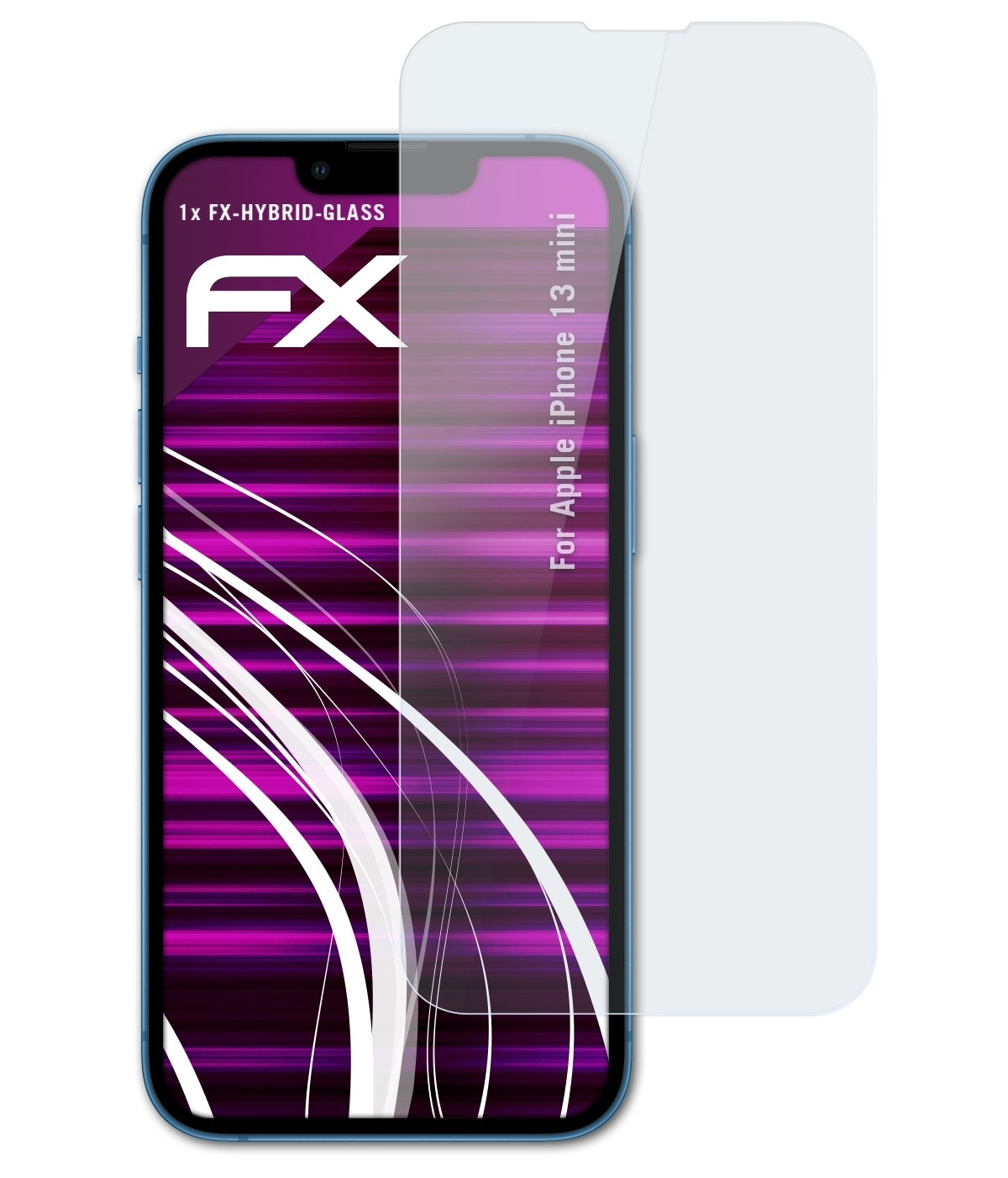ATFOLIX FX-Hybrid-Glass Schutzglas(für iPhone mini) Apple 13