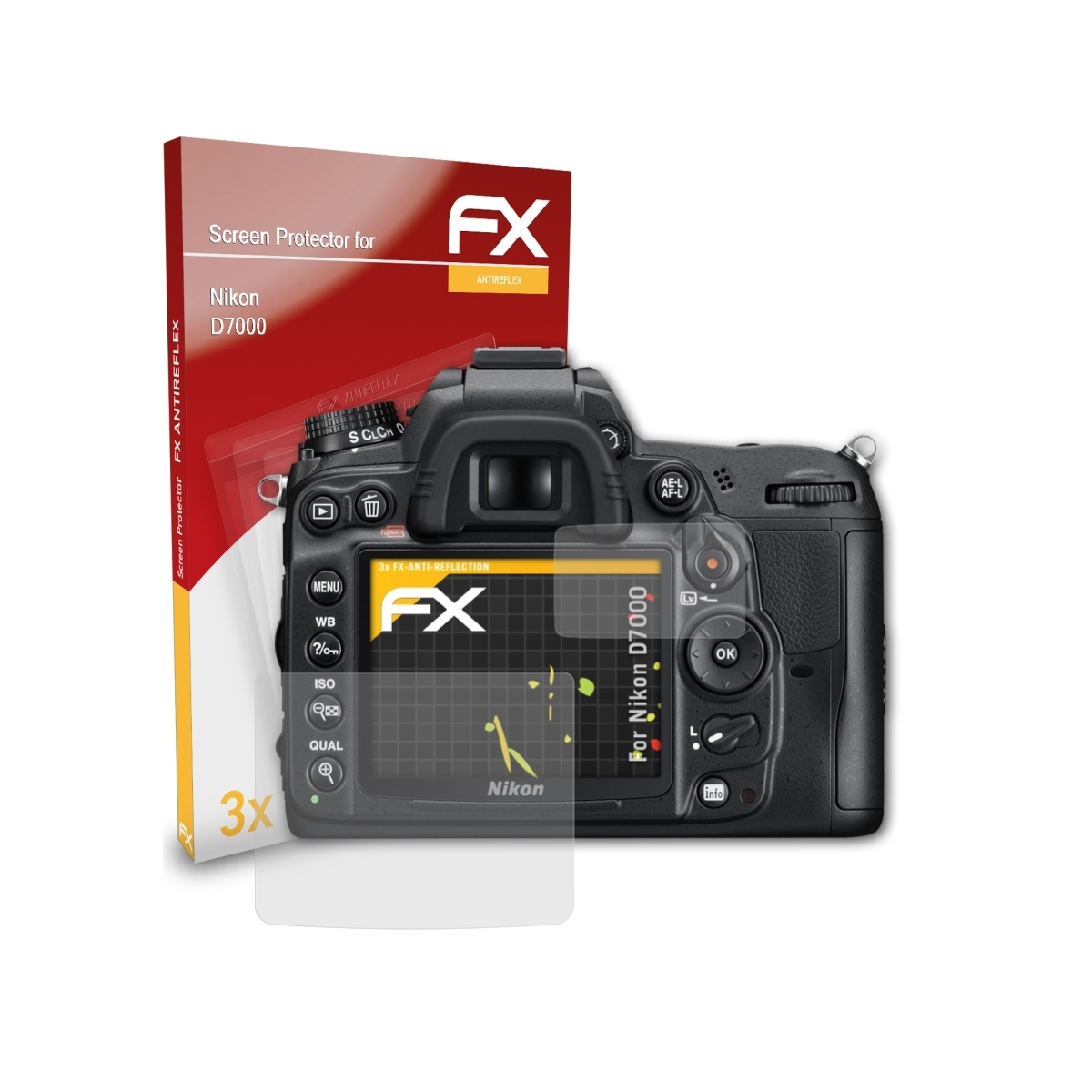 ATFOLIX FX-Antireflex Displayschutz(für 3x D7000) Nikon