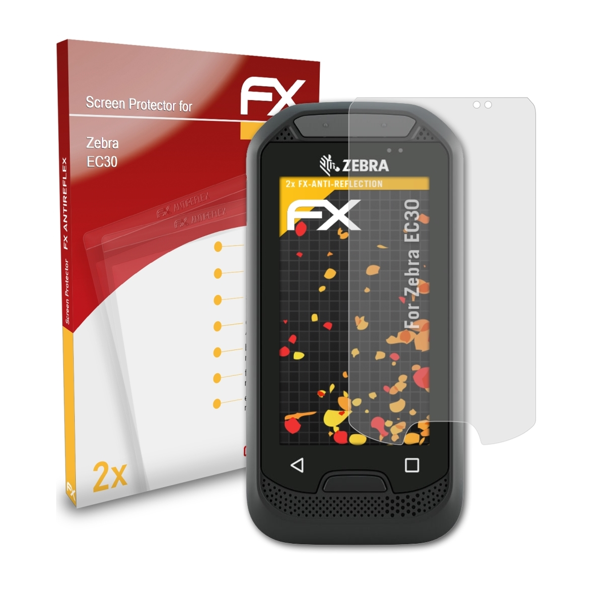 ATFOLIX 2x FX-Antireflex Displayschutz(für Zebra EC30)