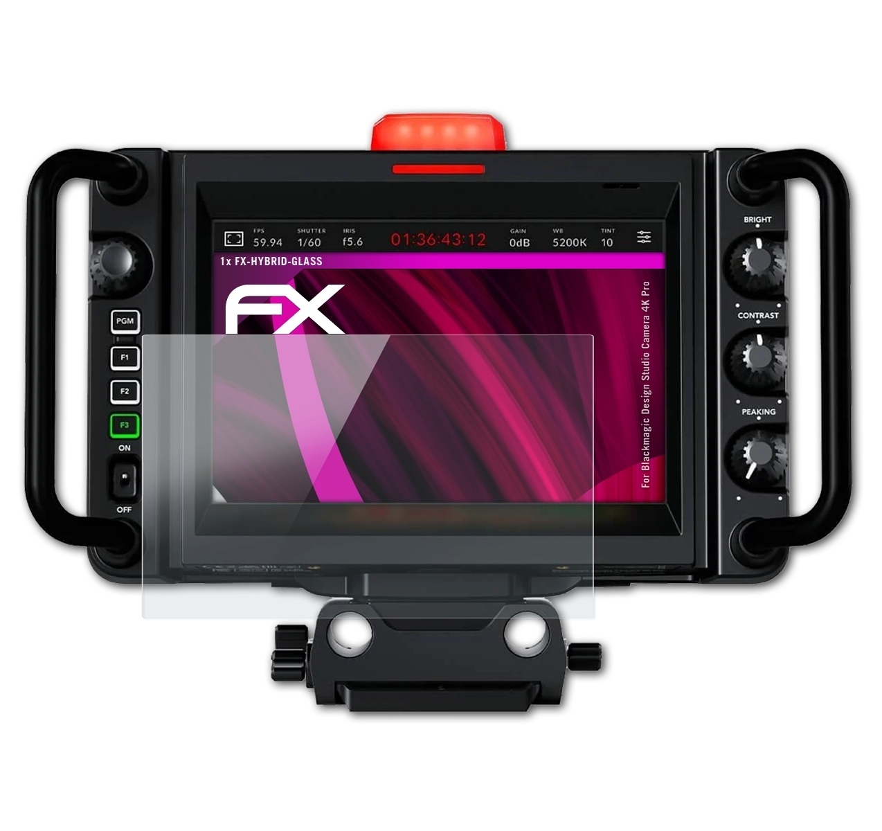 4K Pro) Camera Schutzglas(für Studio Design ATFOLIX Blackmagic FX-Hybrid-Glass