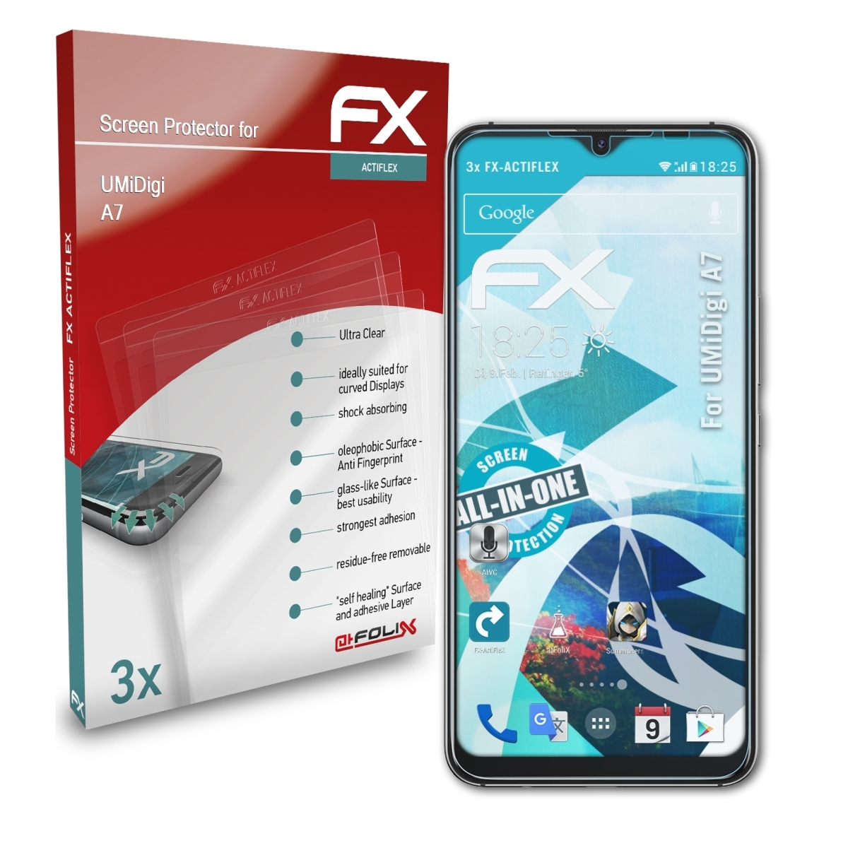 A7) FX-ActiFleX ATFOLIX UMiDigi 3x Displayschutz(für