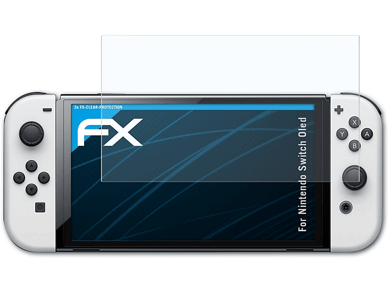 ATFOLIX 3x FX-Clear Displayschutz(für Nintendo Switch Oled)