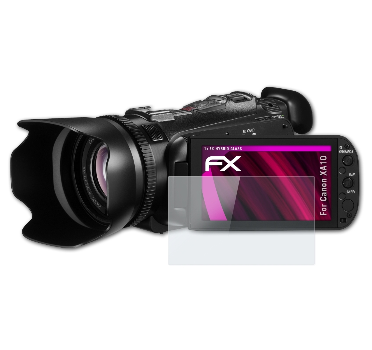 ATFOLIX FX-Hybrid-Glass Canon Schutzglas(für XA10)