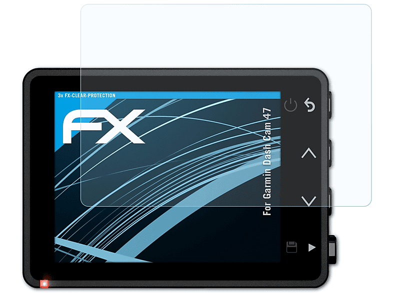 ATFOLIX 3x FX-Clear Displayschutz(für Garmin Dash Cam 47)