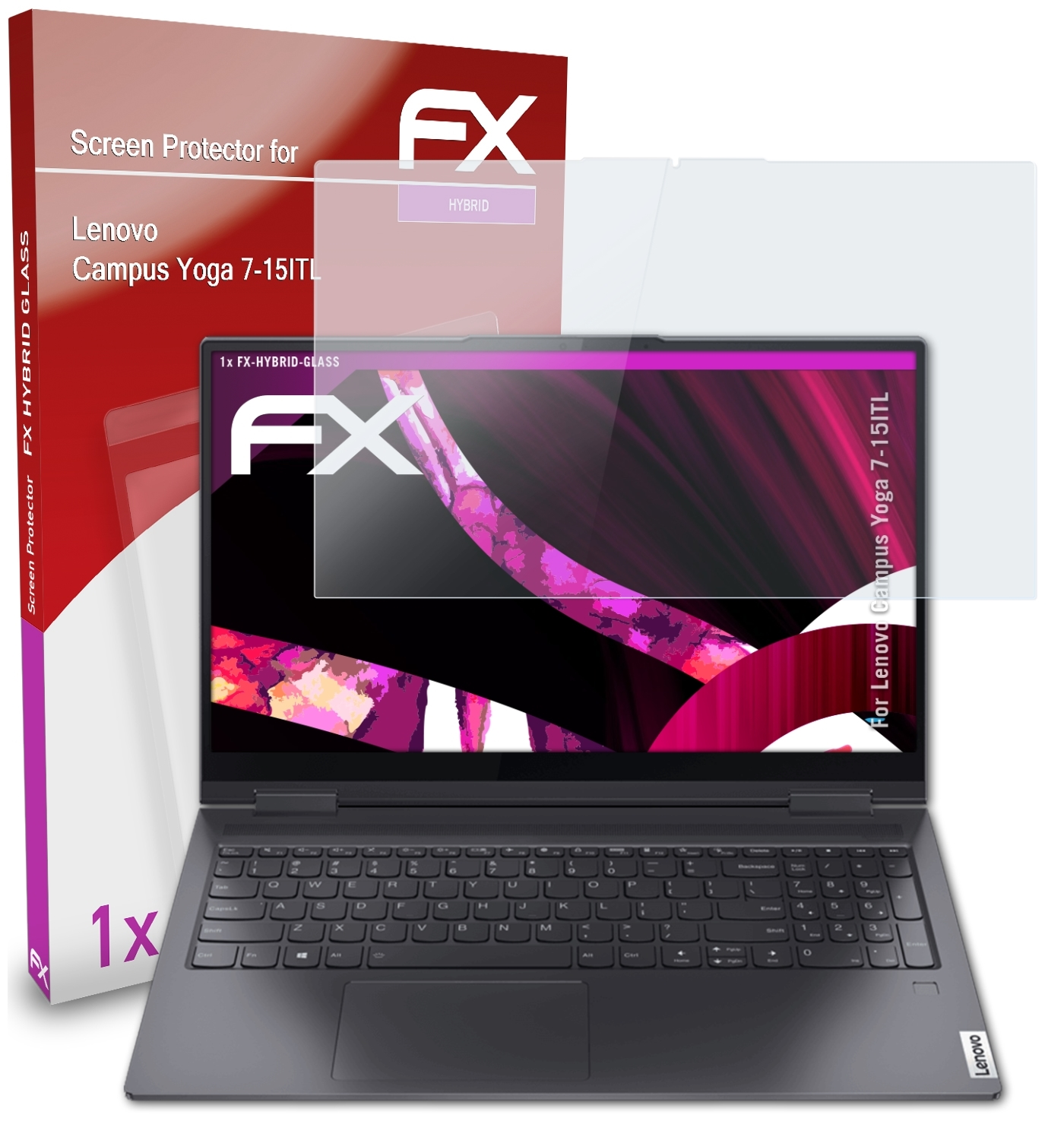 ATFOLIX FX-Hybrid-Glass Schutzglas(für Lenovo Campus Yoga 7-15ITL)