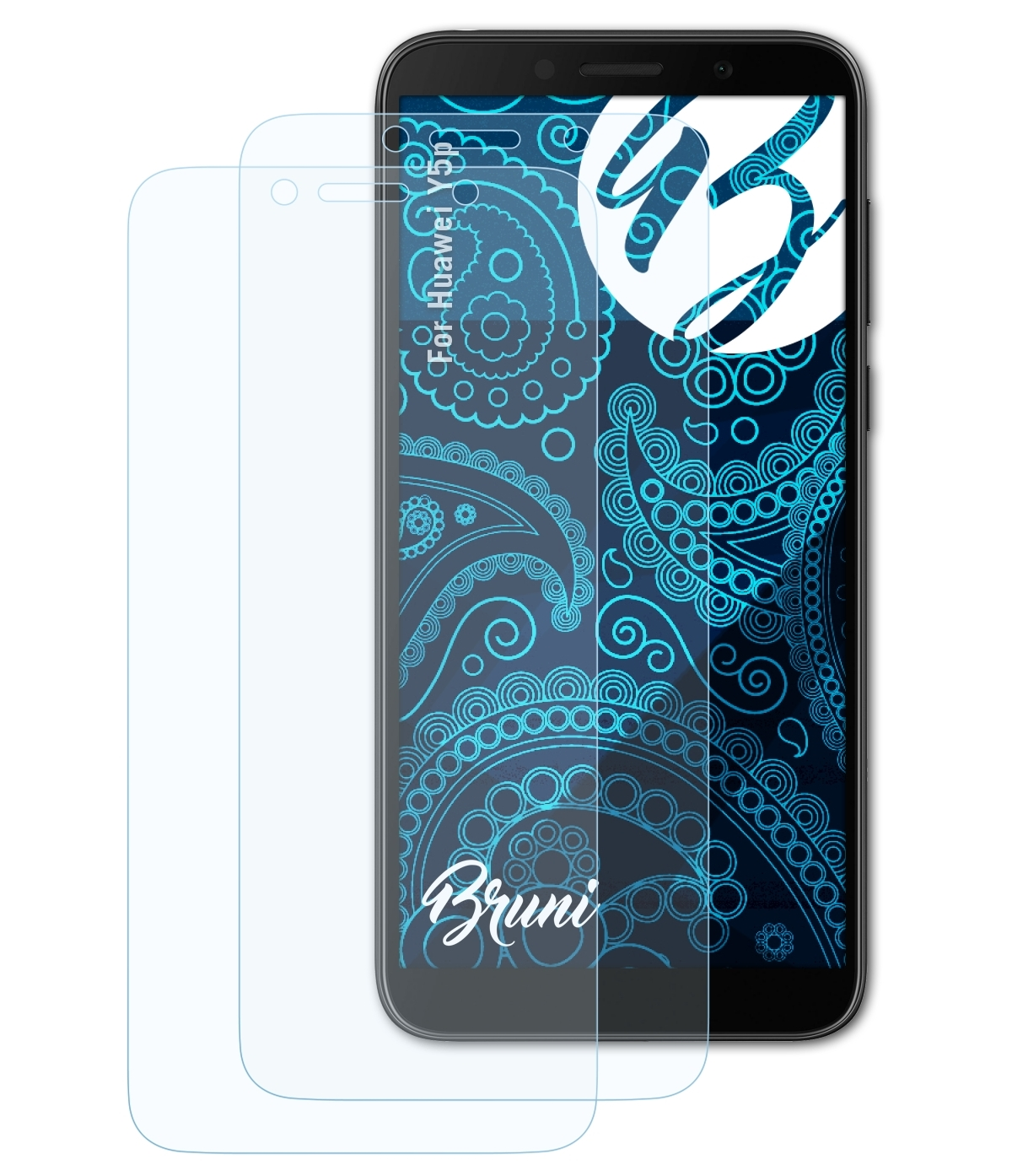 BRUNI 2x Basics-Clear Y5p) Huawei Schutzfolie(für