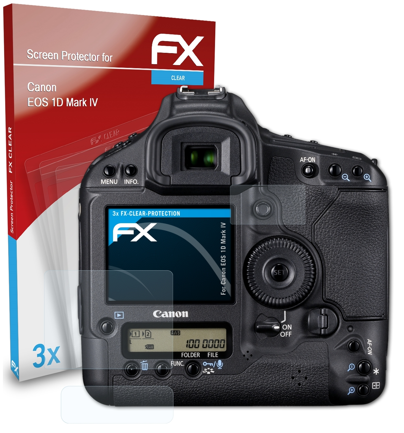 ATFOLIX 3x FX-Clear EOS IV) Mark Canon Displayschutz(für 1D
