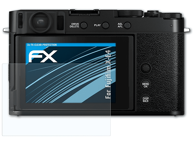 ATFOLIX 3x FX-Clear Displayschutz(für Fujifilm X-E4)