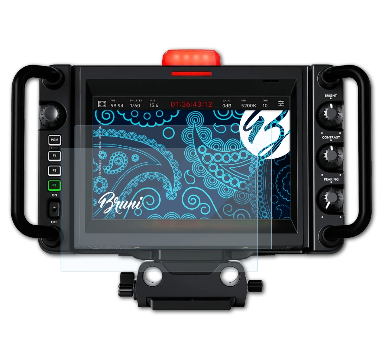 BRUNI 2x Basics-Clear Studio Camera Design Blackmagic 4K Schutzfolie(für Pro)