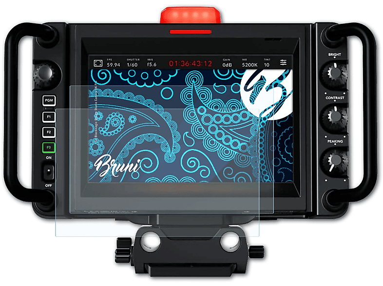 BRUNI 2x Camera Blackmagic Design Studio Schutzfolie(für 4K Pro) Basics-Clear