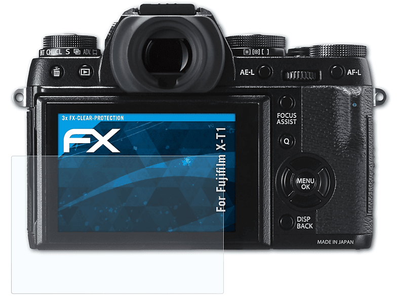 ATFOLIX 3x FX-Clear Displayschutz(für Fujifilm X-T1)