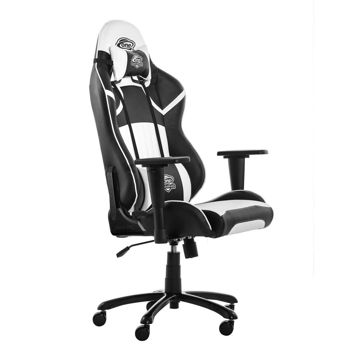 ONE GAMING Chair Pro weiß - Gaming schwarz SNOW Stuhl, V2