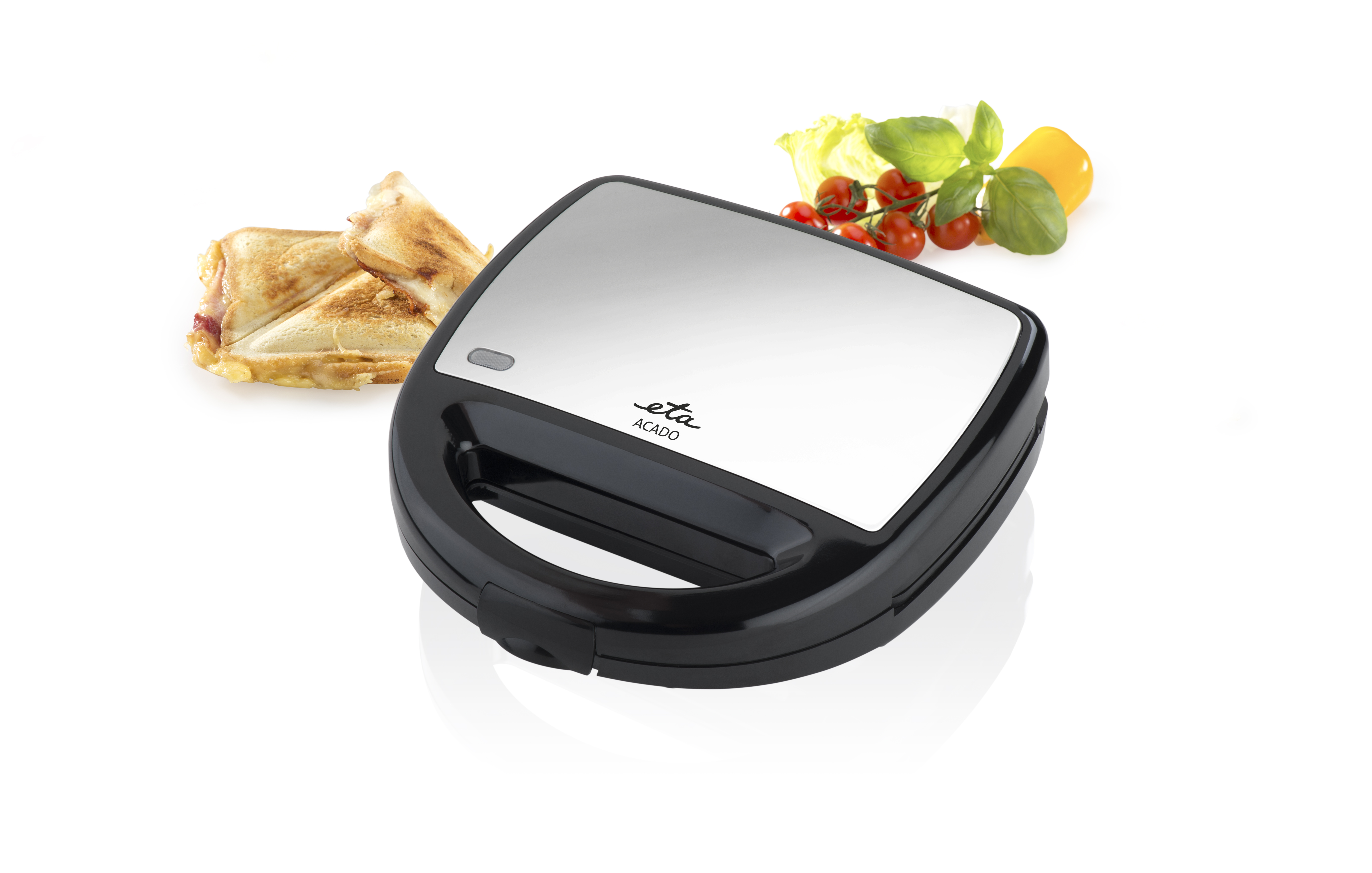 ETA Acado Schwarz Sandwichmaker Edelstahl 