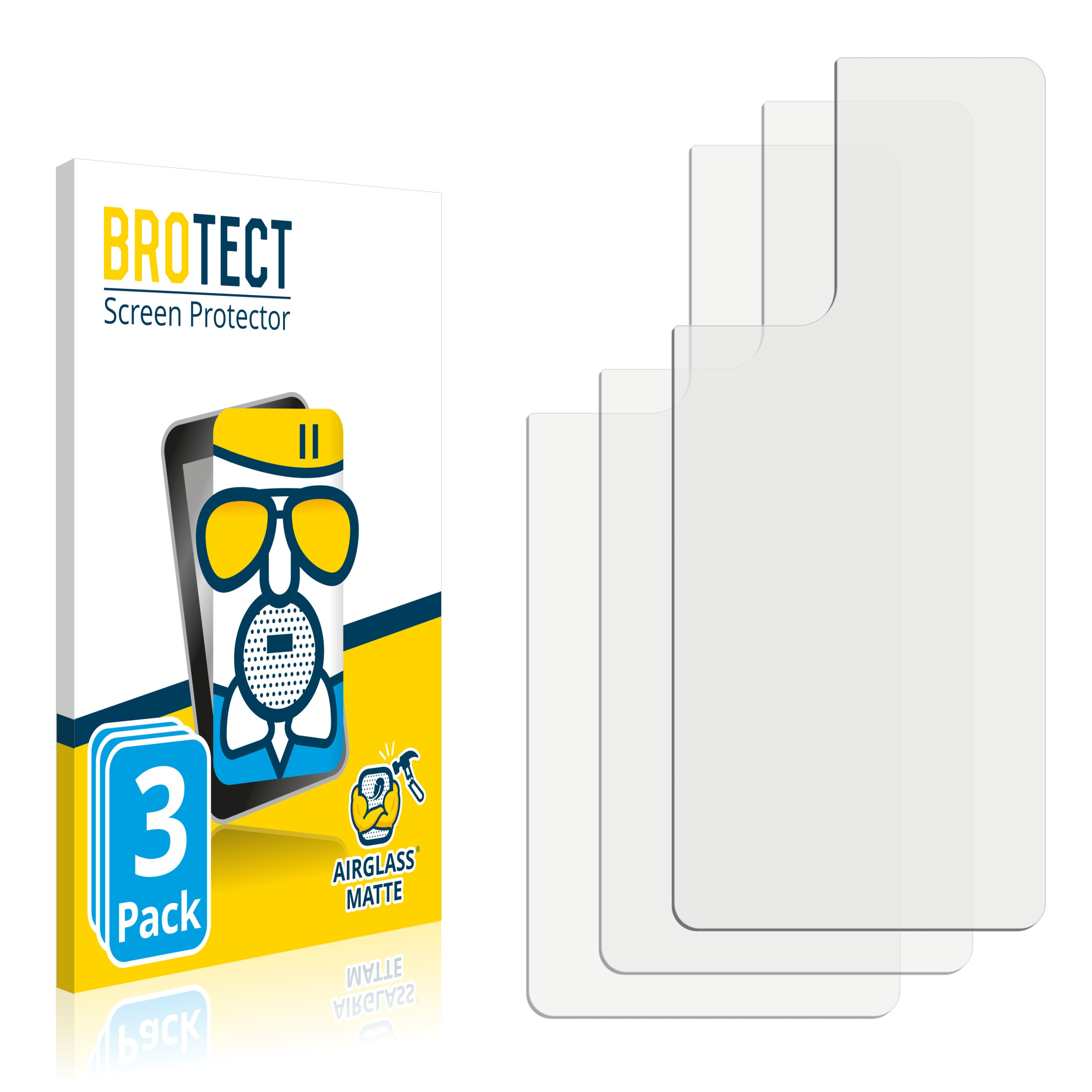 BROTECT 3x Airglass OnePlus matte Schutzfolie(für 5G (Rückseite)) 9