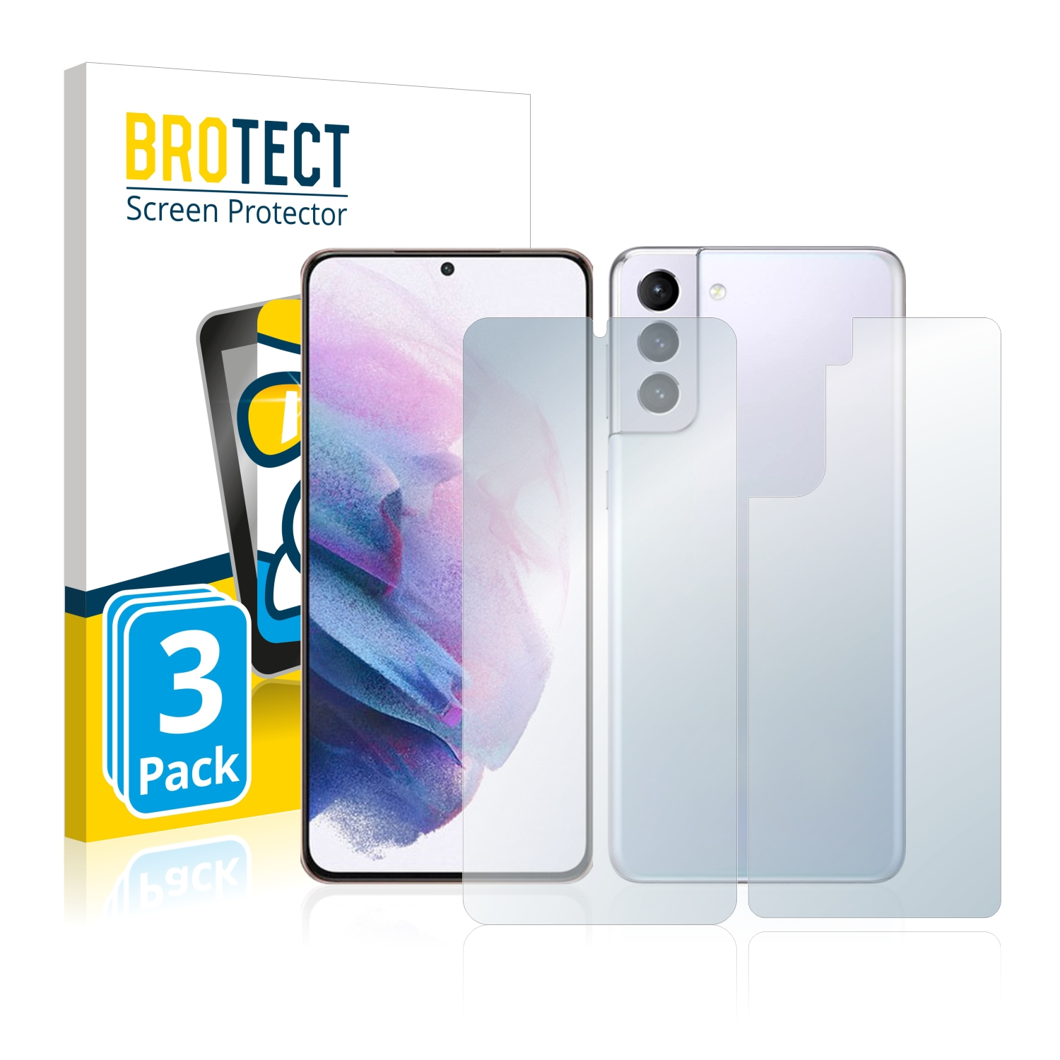 Plus BROTECT Samsung S21 Schutzfolie(für 5G) Airglass klare 3x Galaxy