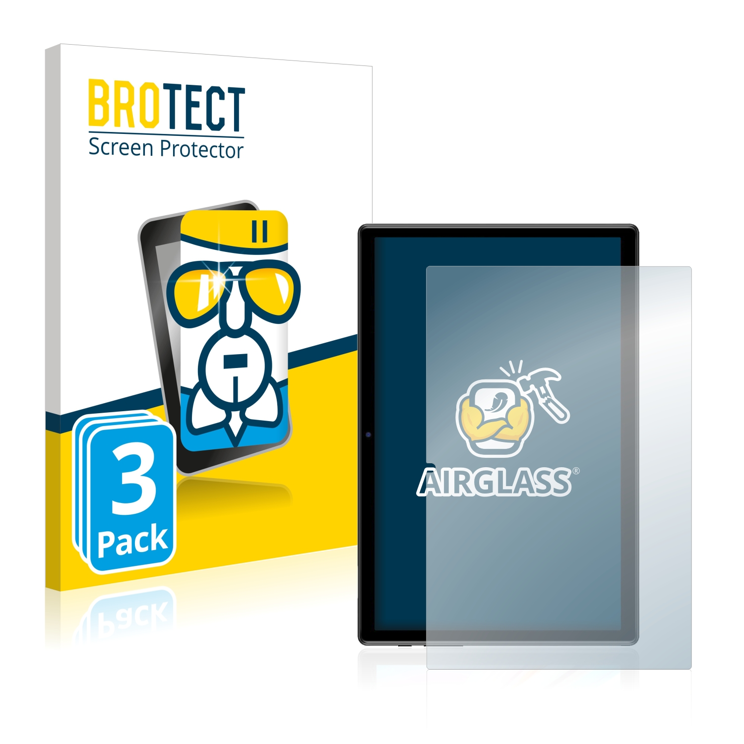 BROTECT 3x Airglass Panzerglasfolie M40) Displayschutz(für Teclast