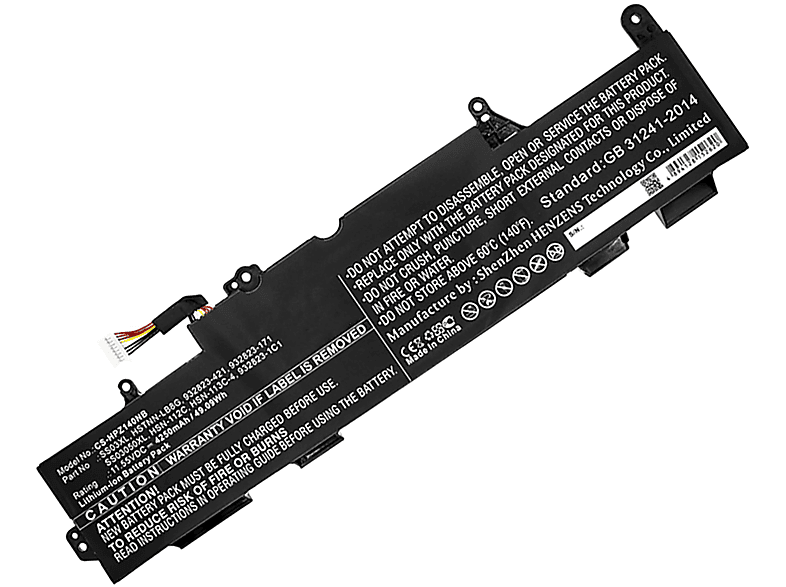 AGI Akku kompatibel mit Li-Ion, 4100 11.55 G5 Volt, 2ZC01EA HP Notebookakku, mAh 14u Li-Ion ZBook