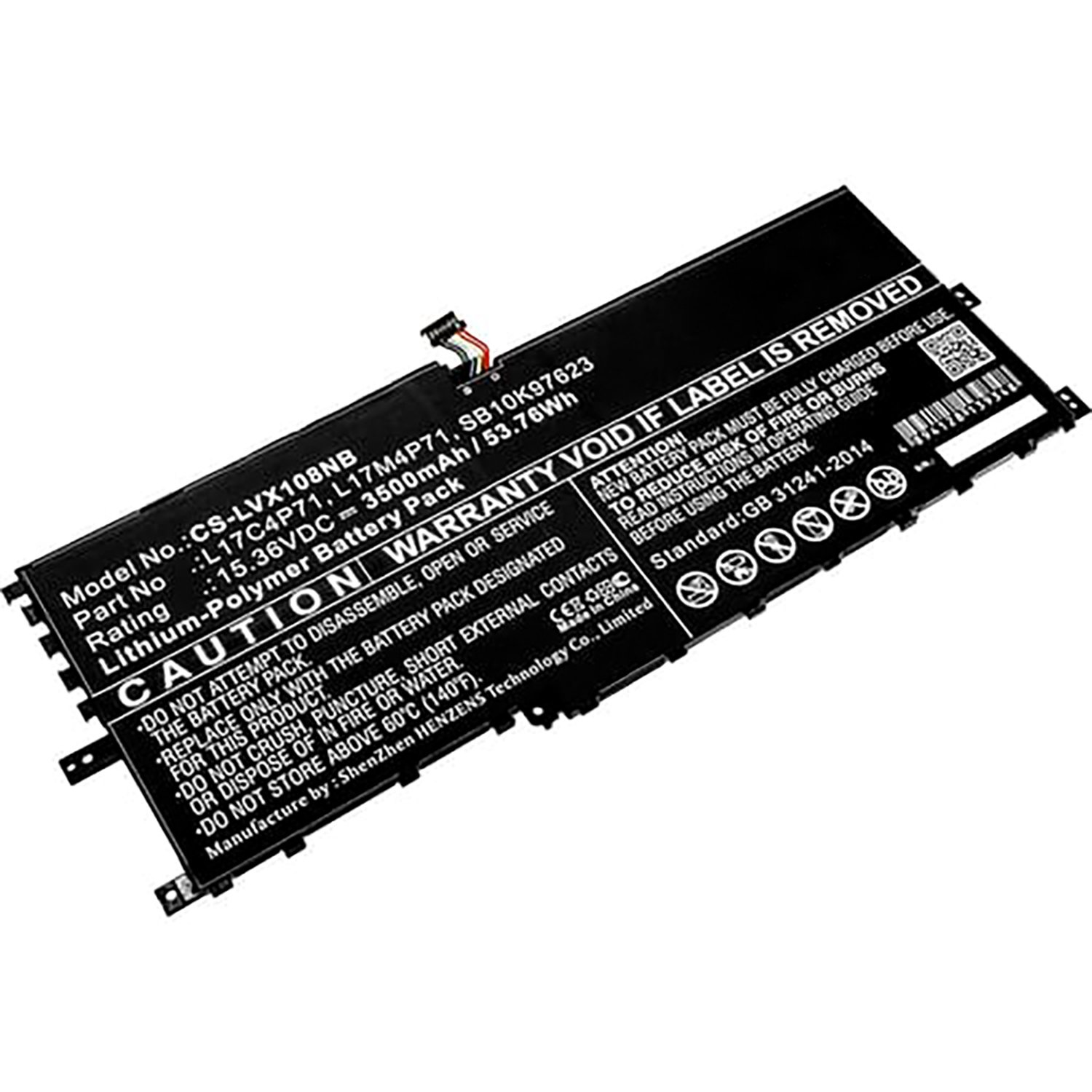 AGI Akku kompatibel 7.68 Volt, mit mAh L17M4PH1 Lenovo Li-Pol Notebookakku, 7600 Li-Pol