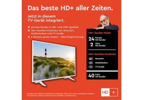 TELEFUNKEN XF43K550-W LED TV (Flat, MediaMarkt SMART | 108 / Zoll 43 TV) Full-HD, cm