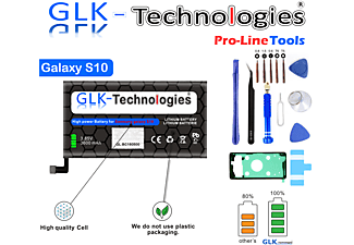 GLK-TECHNOLOGIES Akku für Samsung Galaxy S10 G973F EB-BG973ABU | 3600 mAh Akku | inkl. Profi Werkzeug Set Kit Lithium-Ionen-Akku Smartphone Ersatz Akku