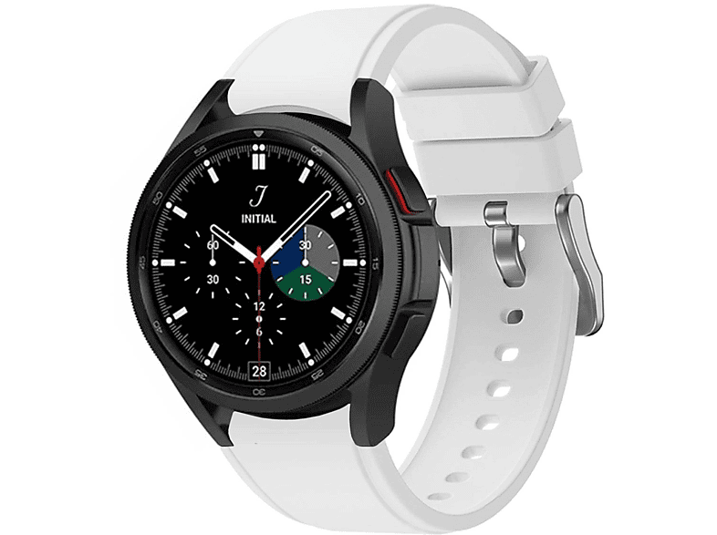 CASEONLINE Silikon, Smartband, Samsung, Galaxy Watch 4 Classic (46mm), Weiß
