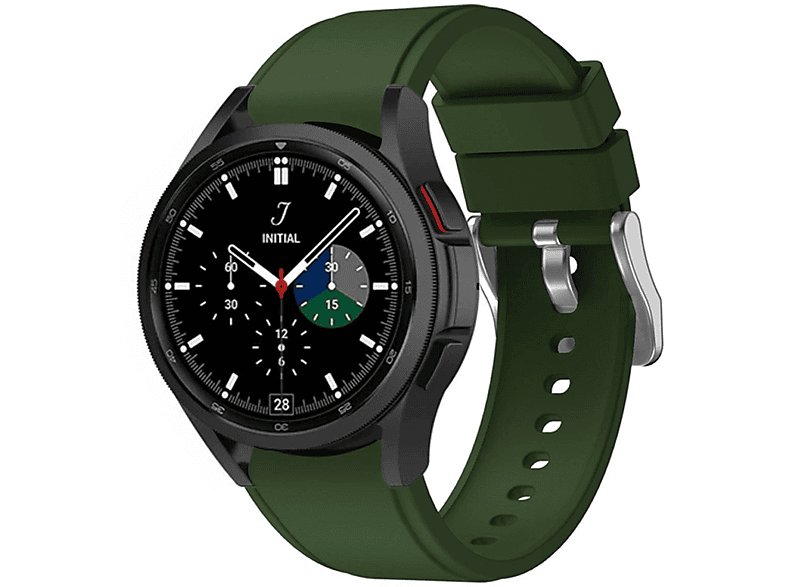 CASEONLINE Silikon, Smartband, Samsung, Galaxy Classic Watch 4 (46mm), Dunkelgrün