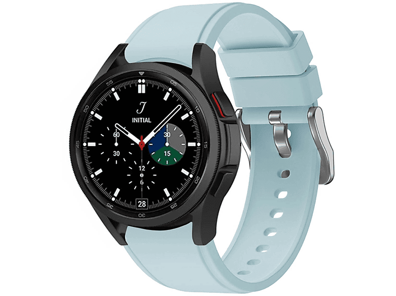 Classic CASEONLINE Smartband, Hellblau Watch 4 Galaxy Samsung, (46mm), Silikon,
