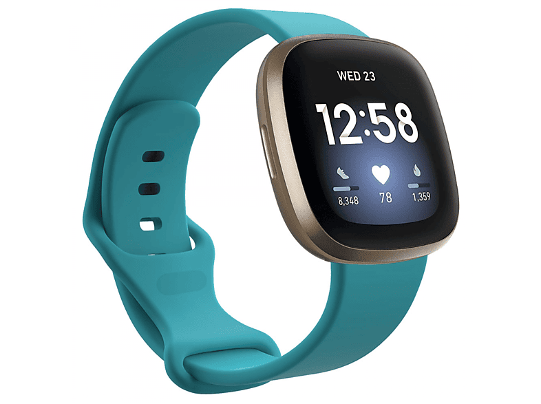 Multicolor Fitbit, CASEONLINE 3, Fitbit Smartband, Silikon, Versa