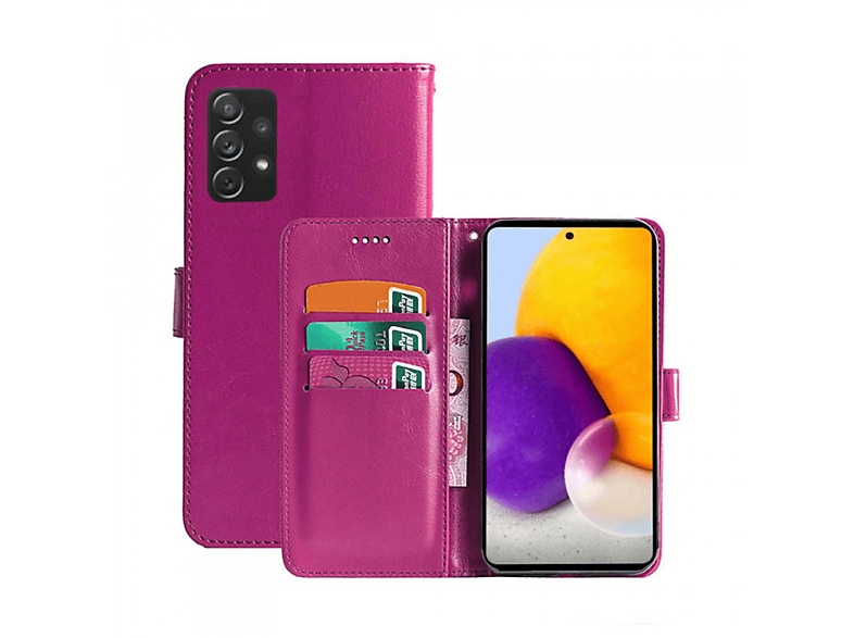 Klappbare Samsung, CASEONLINE Multicolor 5G, A73 Pink, Bookcover, - Galaxy
