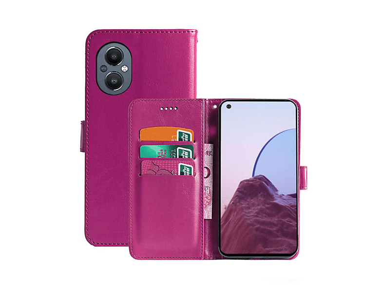 CASEONLINE Klappbare - Nord Multicolor OnePlus, 5G, N20 Pink, Bookcover