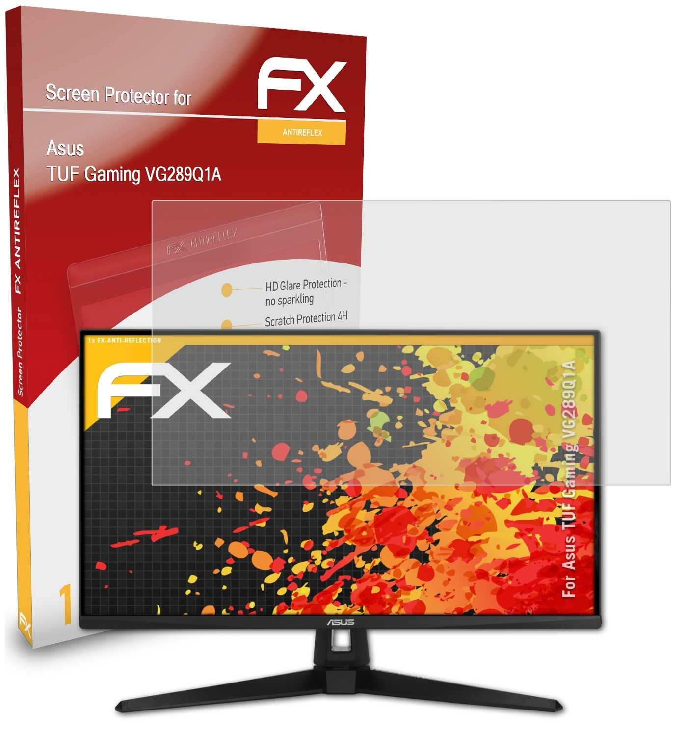 Gaming FX-Antireflex TUF ATFOLIX Asus VG289Q1A) Displayschutz(für