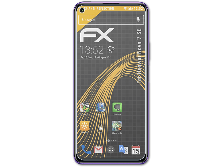 ATFOLIX 3x FX-Antireflex Displayschutz(für Huawei 7 Nova SE)
