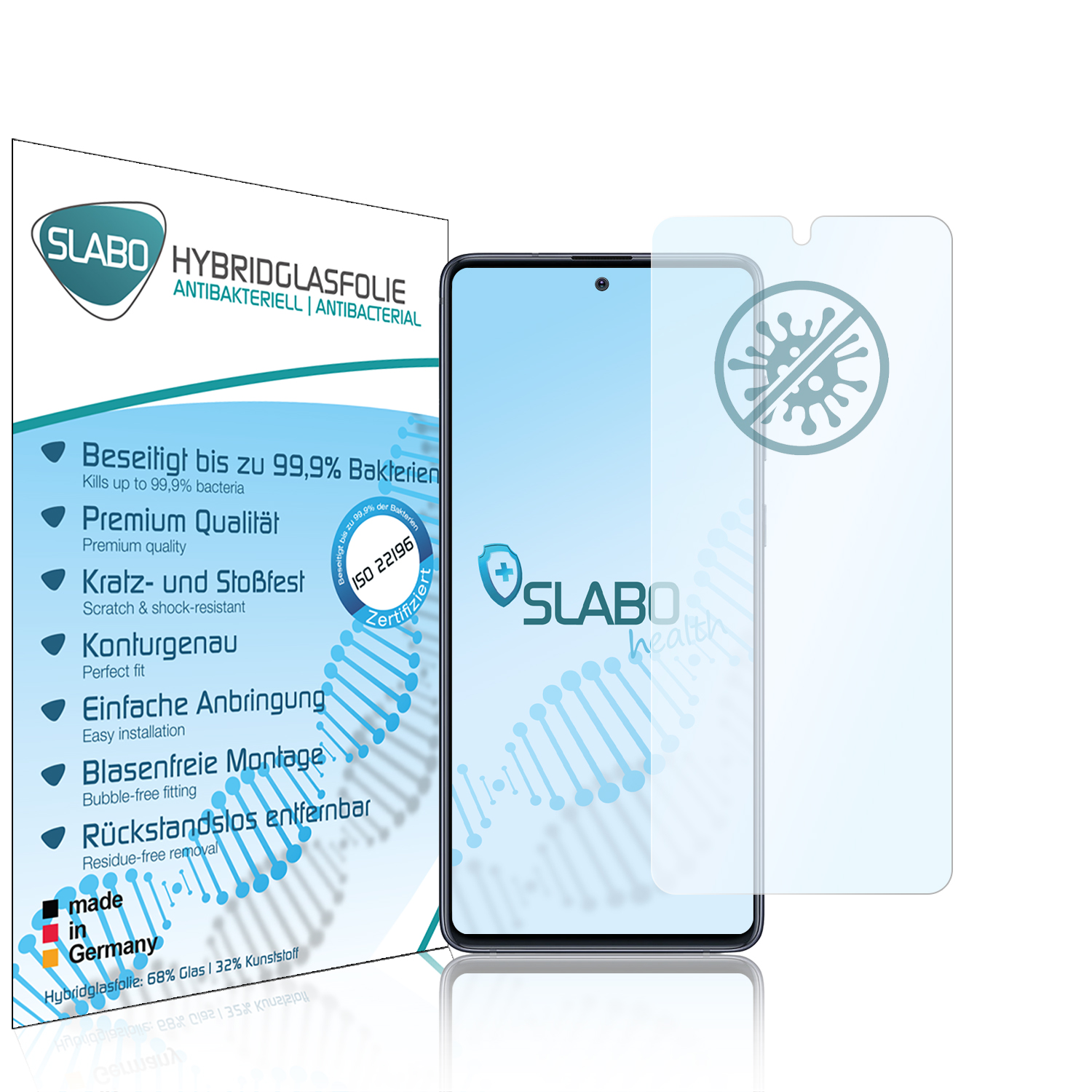 Displayschutz(für Hybridglasfolie SLABO Note10 Lite) Samsung antibakterielle flexible Galaxy