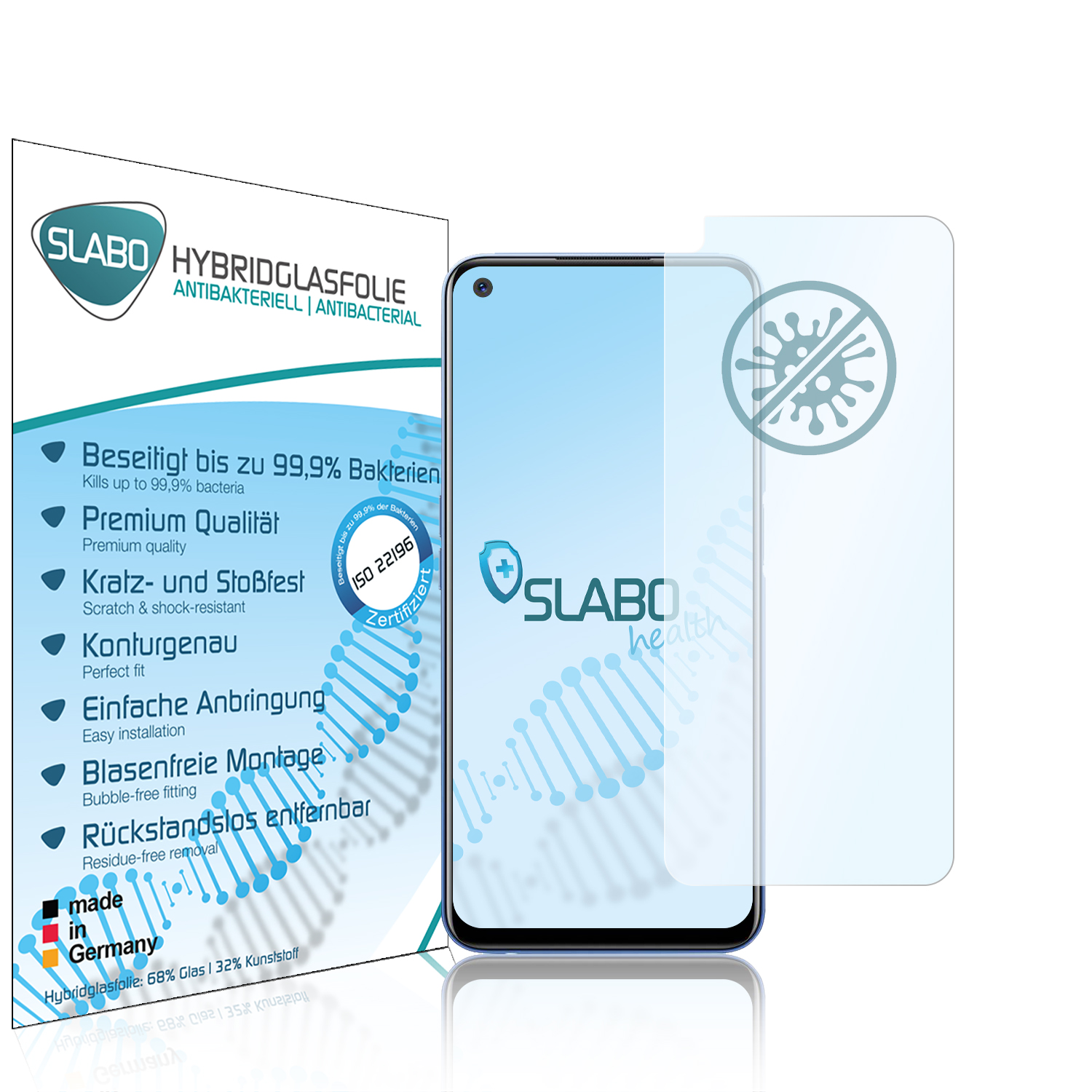 Displayschutz(für 7 flexible Hybridglasfolie Realme (5G)) SLABO antibakterielle