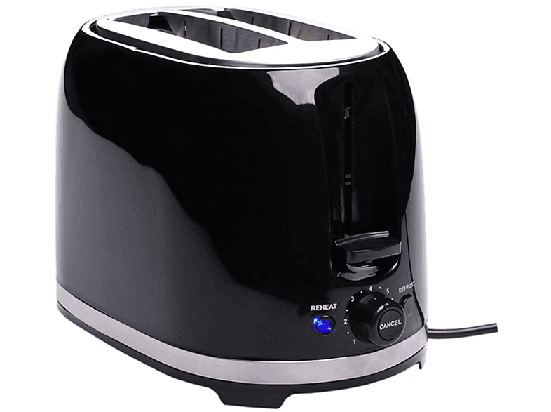 Watt, 2) RETRO LAFE Toaster (850 schwarz Schlitze: